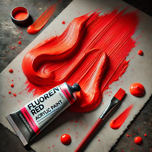 Fluorescent Red - Acrylic Paint